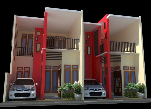minimalist home design tropical modren Model 3D .c4d .max .obj .3ds .fbx .stl .blend
