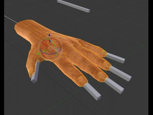 rigged hand man Model 3D