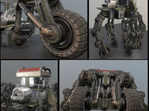 未来的な五輪の建物 - 五輪車 3Dモデル