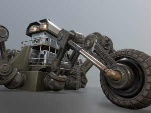 futuristic five-wheeled building - five wheeler Model 3D