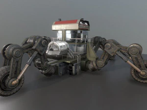 未来的な五輪の建物 - 五輪車 3Dモデル