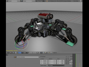 futuristic five-wheeled building - five wheeler Model 3D