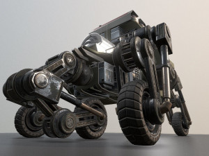 futuristic five-wheeled building - five wheeler Model 3D