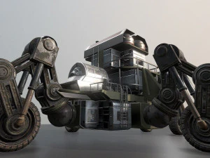 未来的な五輪の建物 - 五輪車 3Dモデル