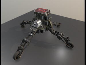 futuristic five-wheeled building - five wheeler Model 3D