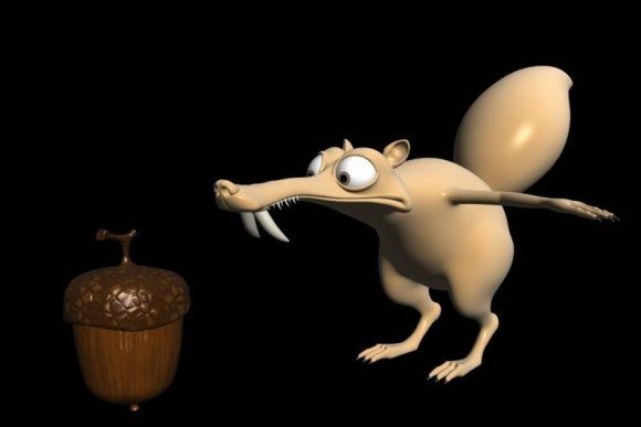 ice age model scart and buck 3D Model .c4d .max .obj .3ds .fbx .stl .blend 