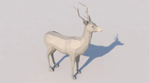 model deer and wolf 3D Model .c4d .max .obj .3ds .fbx .stl .blend 