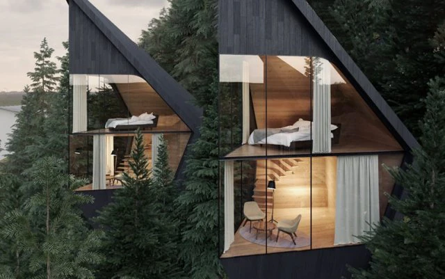 tree house modern 3D Model .c4d .max .obj .3ds .fbx .stl .blend 