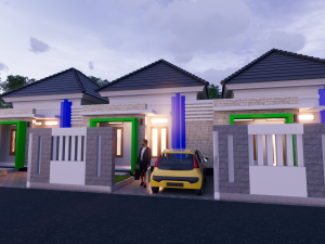 rumah minimalis tipe 45 3D Model