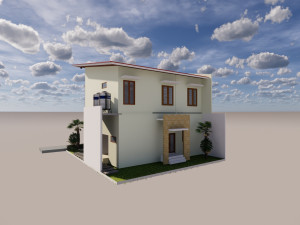 denah rumah minimalis 2 lantai-minimalist house 2 floor 3 unit room 3D Model