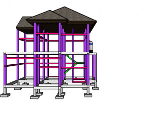 denah rumah minimalis 2 lantai-minimalist house 2 floor 3 unit room 3D Model