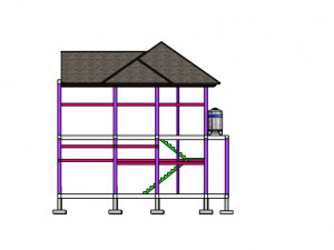 denah rumah minimalis 2 lantai-minimalist house 2 floor 3 unit room 3D Model