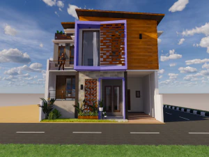 house design split level 900 x 1000 m 3D Model