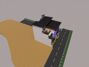 house design split level 900 x 1000 m 3D Model