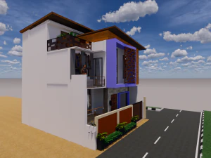 house design split level 900 x 1000 m 3D Model