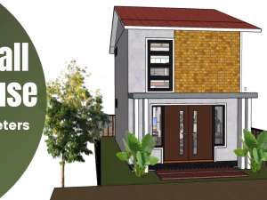 小さな家 4&times;6メートル 3Dモデル