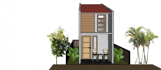 small house 3x95 meter 3 bedroom 285 sqm Modèles 3D en vedette .c4d .max .obj .3ds .fbx .stl .blend 
