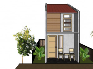 small house 3x95 meter 3 bedroom 285 sqm 3D Print Models
