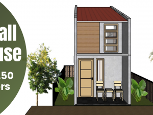 small house 3x95 meter 3 bedroom 285 sqm Modèles 3D en vedette