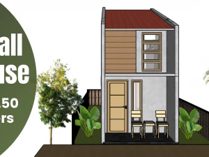 small house 3x95 meter 3 bedroom 285 sqm 3D Print Model