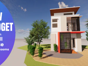 550 x 500 メートルの小さな家のデザイン アイデア (ベッドルーム 2 室) - 小さな家 3Dプリントモデル