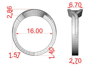 2 metal ring Modelo de Impressão 3D