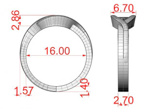 2 metal ring 3D Print Model