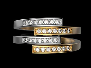 2 металлическое кольцо 2 3D Принт Модель