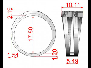 2 metal ring 2 Modelo de Impressão 3D
