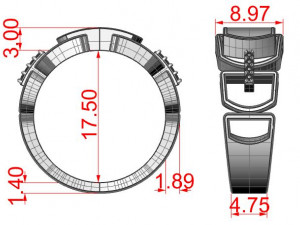 2 metal ring 3 3D Baskı Modeli