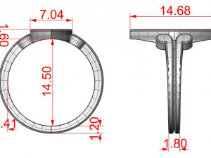 2 metal ring 4 3Dプリントモデル