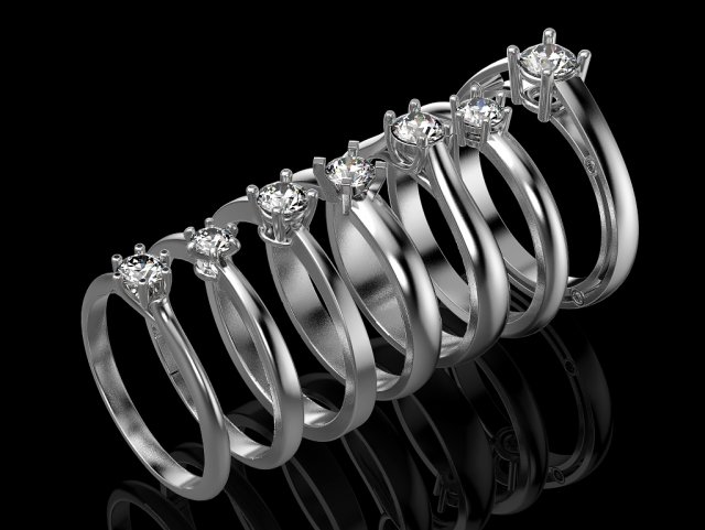 7 engagement ring 3D Print Model .c4d .max .obj .3ds .fbx .stl .blend 