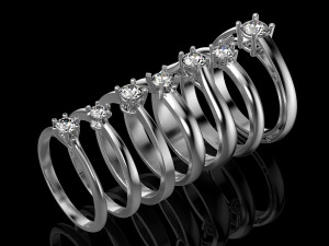 7 engagement ring Modèles 3D en vedette