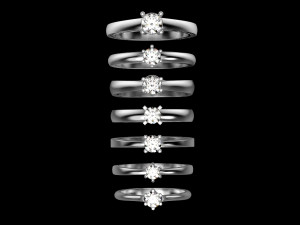 7 engagement ring 3D Print Model