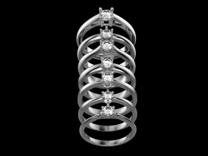 7 engagement ring 3D Print Model