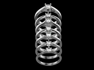 7 обручальное кольцо 3D Принт Модель