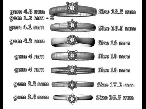 7 обручальное кольцо 3D Принт Модель