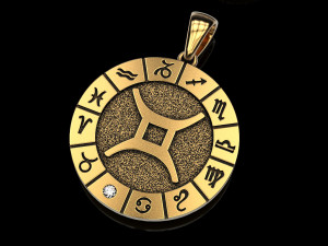 12 zodiac signs horoscope charm pendant Modelo de impresión 3D