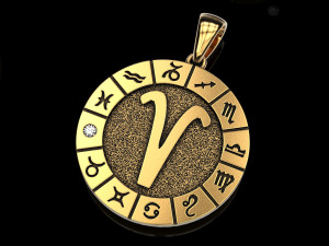 12 zodiac signs horoscope charm pendant Modelo de impresión 3D