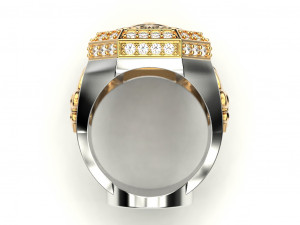 a large ring with a lion and an all-seeing eye new ubdate 3D 打印模型