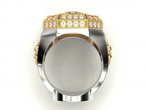a large ring with a lion and an all-seeing eye new ubdate 3D Print Model