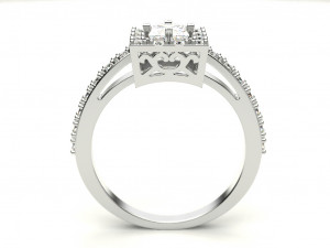 a ring with a square stone 3Dプリントモデル