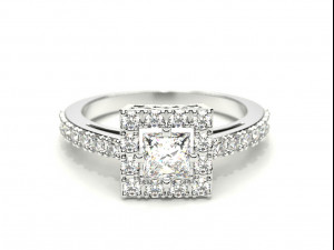 a ring with a square stone 3Dプリントモデル