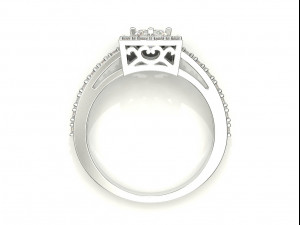 a ring with a square stone 3Dプリントモデル