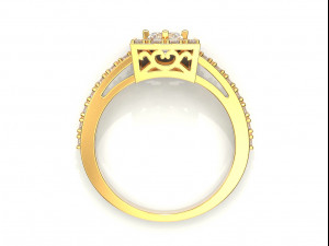 a ring with a square stone 3Dプリントモデル