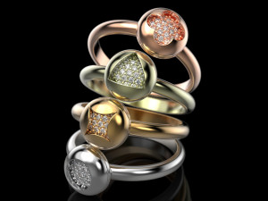 adorable rings Modelo de Impressão 3D