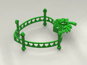 amber heart pendant 3D Print Model