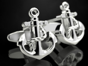 Cufflinks Anchor 3Dプリントモデル