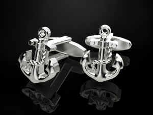 Cufflinks Anchor 3Dプリントモデル