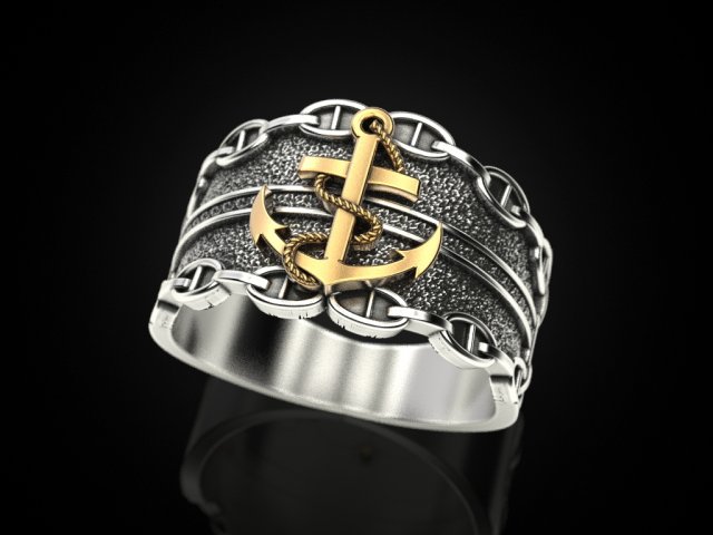 anchor ring 3D-printmodel .c4d .max .obj .3ds .fbx .stl .blend 